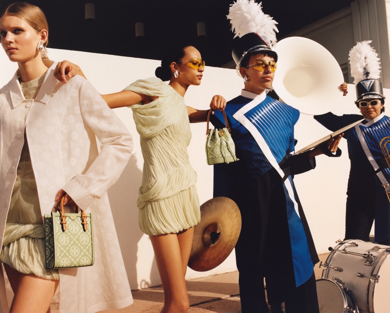 Marching into the spring-summer 2024 season with Tory Burch's latest campaign.