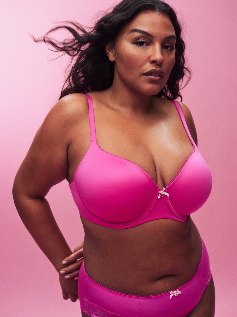 Paloma Elsesser is pretty in pink for the 2024 Victoria's Secret Valentine's Day advertising campaign.