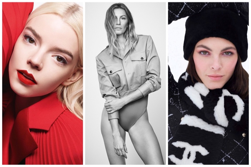 Week in Review: Anya Taylor-Joy for Rouge Dior 2024 campaign, Gisele Bundchen in FRAME spring 2024 collection, and Chanel Les Beiges Winter Glow makeup.
