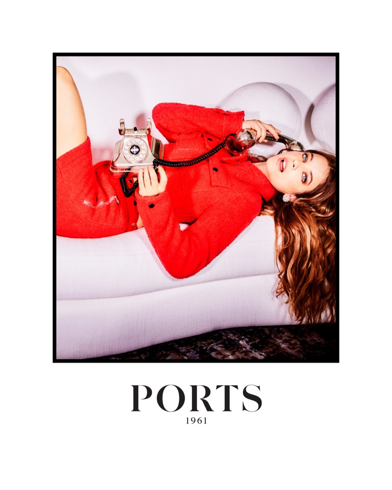 Barbara Palvin Ports 1961 Spring 2024 Ad Campaign