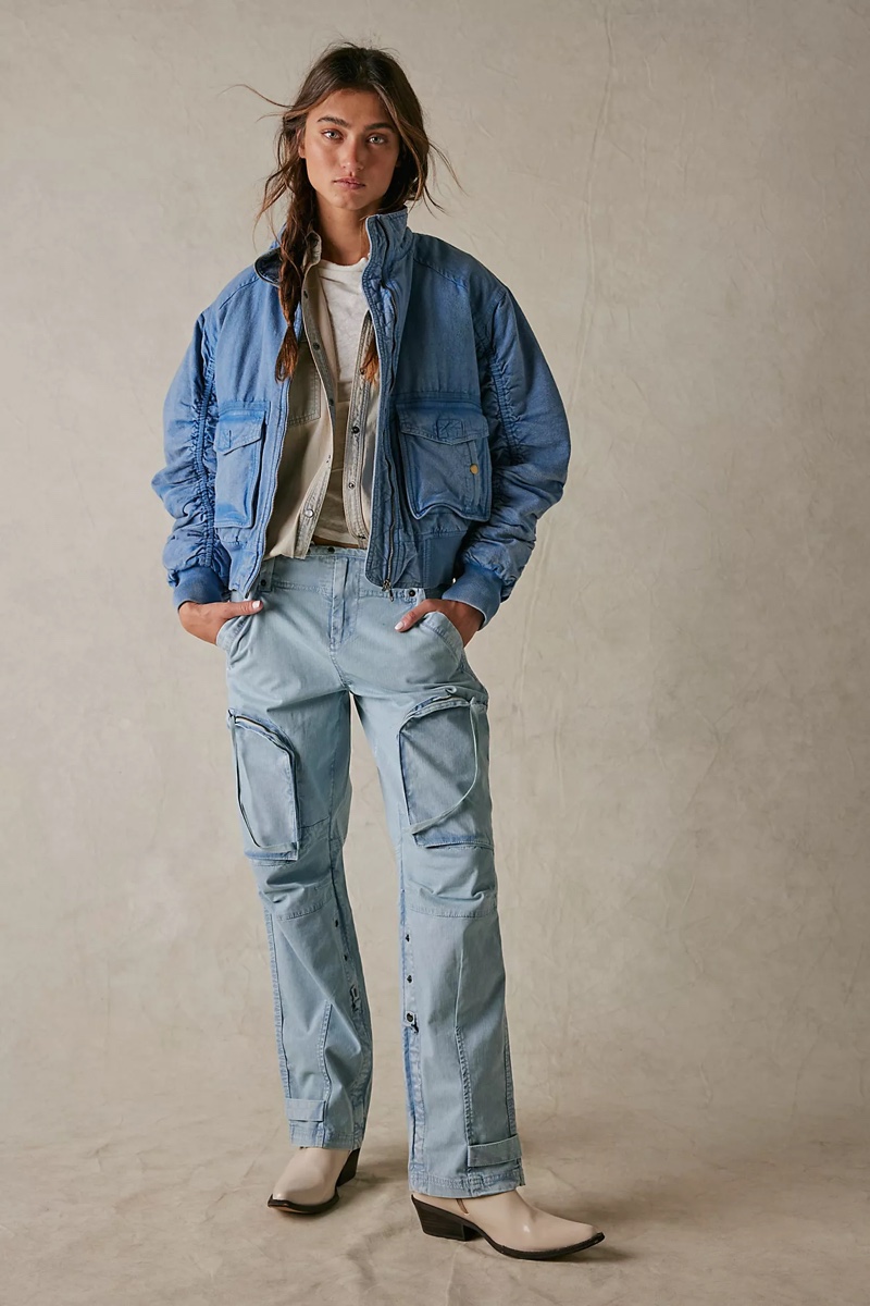 Bomber Jacket Cargo Pants Tomboy Outfit