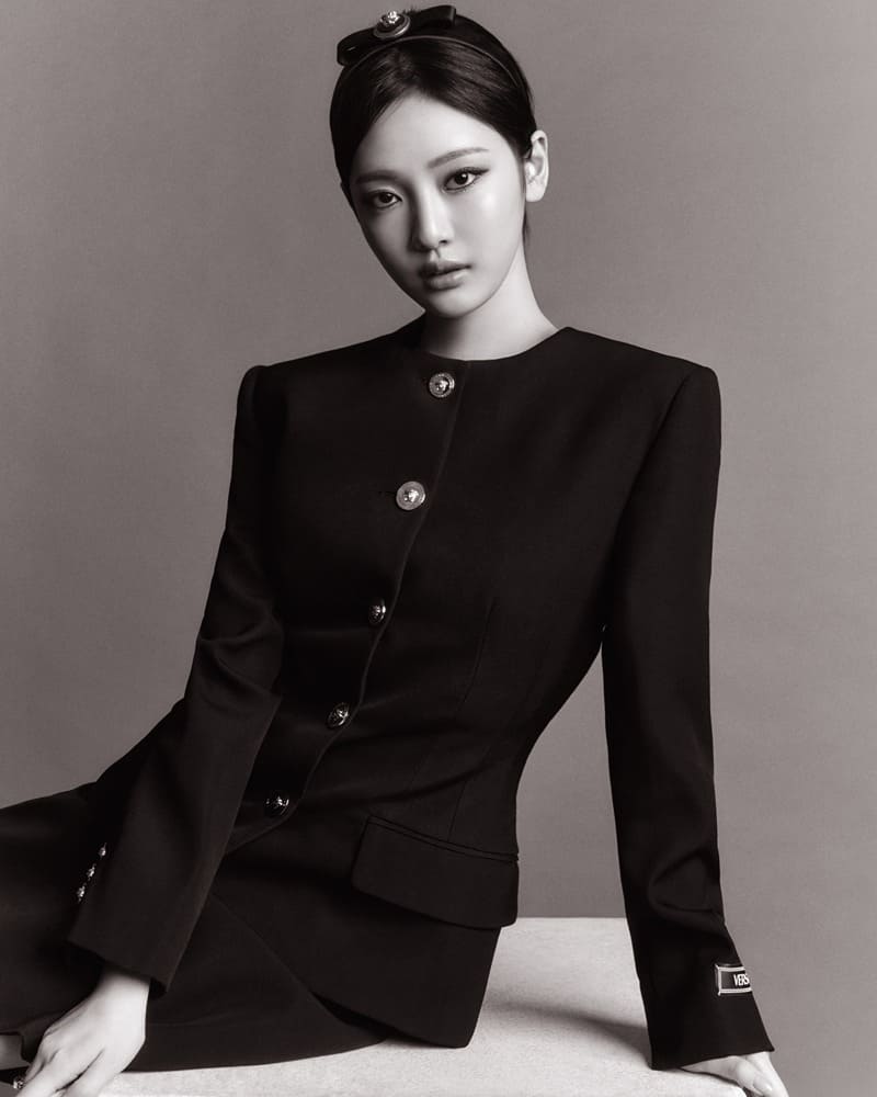 Ningning exudes timeless elegance as Versace's ambassador, redefining power dressing.