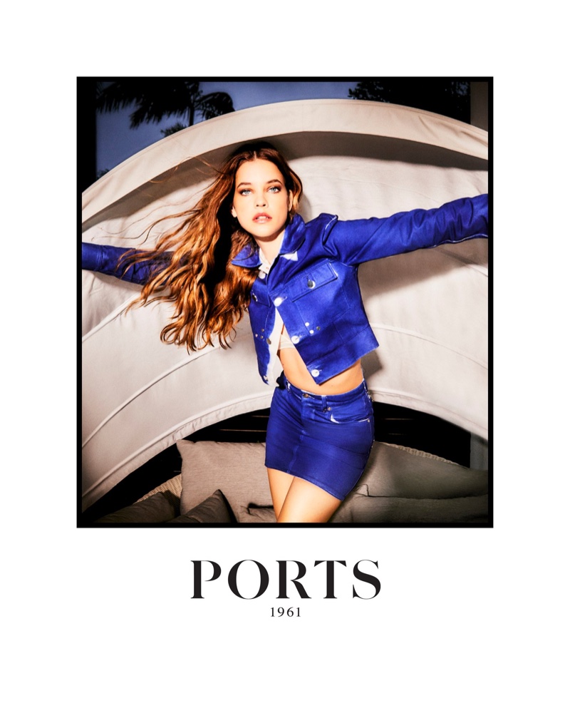 Wearing a dynamic denim duo, Barbara Palvin fronts Ports 1961's spring-summer 2024 campaign.