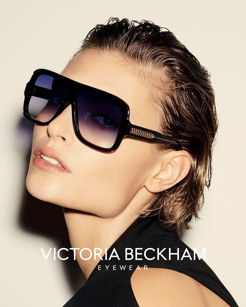 Bibi Breslin brings a touch of daring to spring 2024 in Victoria Beckham Eyewear's latest statement shades.