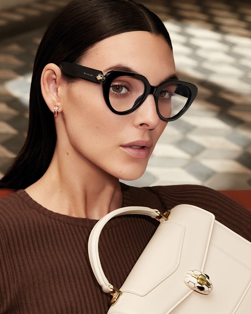 Vittoria Ceretti captivates in Bulgari Eyewear's spring 2024 campaign, showcasing the latest in luxury eyewear fashion.