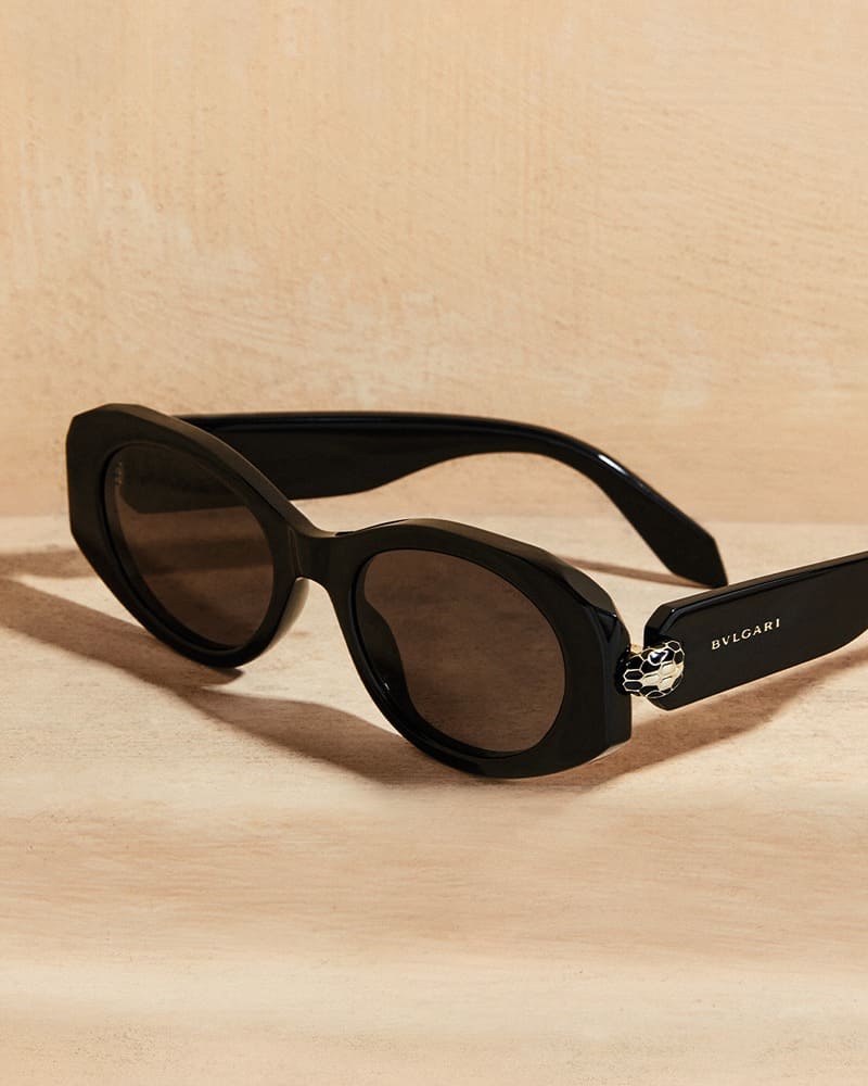 Bulgari's spring 2024 collection casts a shadow of elegance with these chic sunglasses.