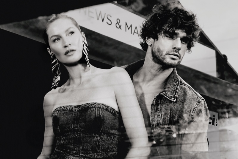 Clad in denim, Gisele Bundchen and Marlon Teixeira front the fall collection from Colcci.