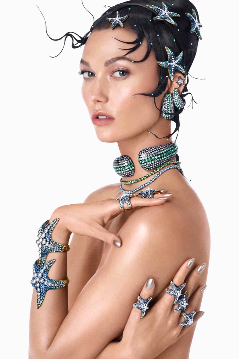 Karlie Kloss Swarovski Spring 2024 Jewelry Ad Campaign