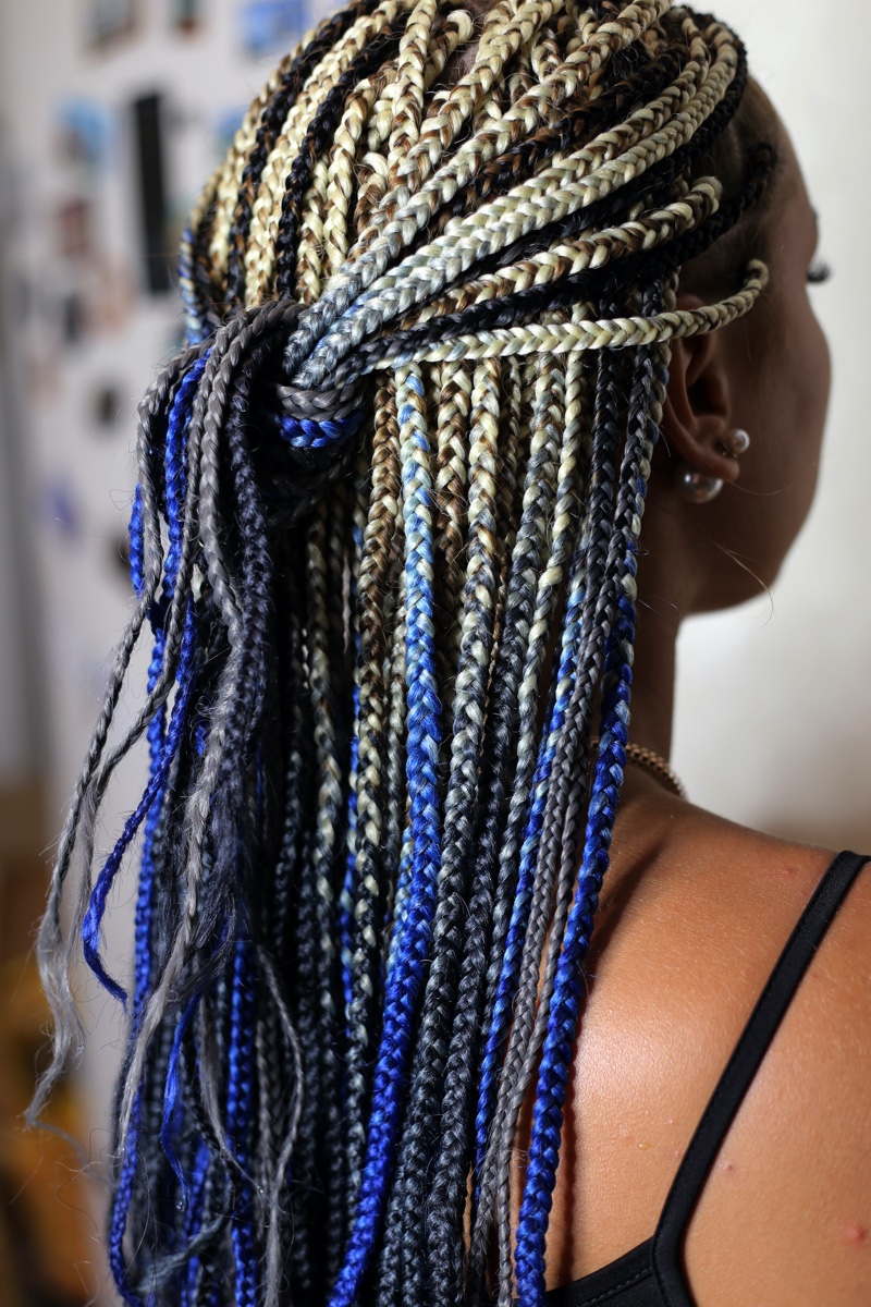 Multicolored Box Braids