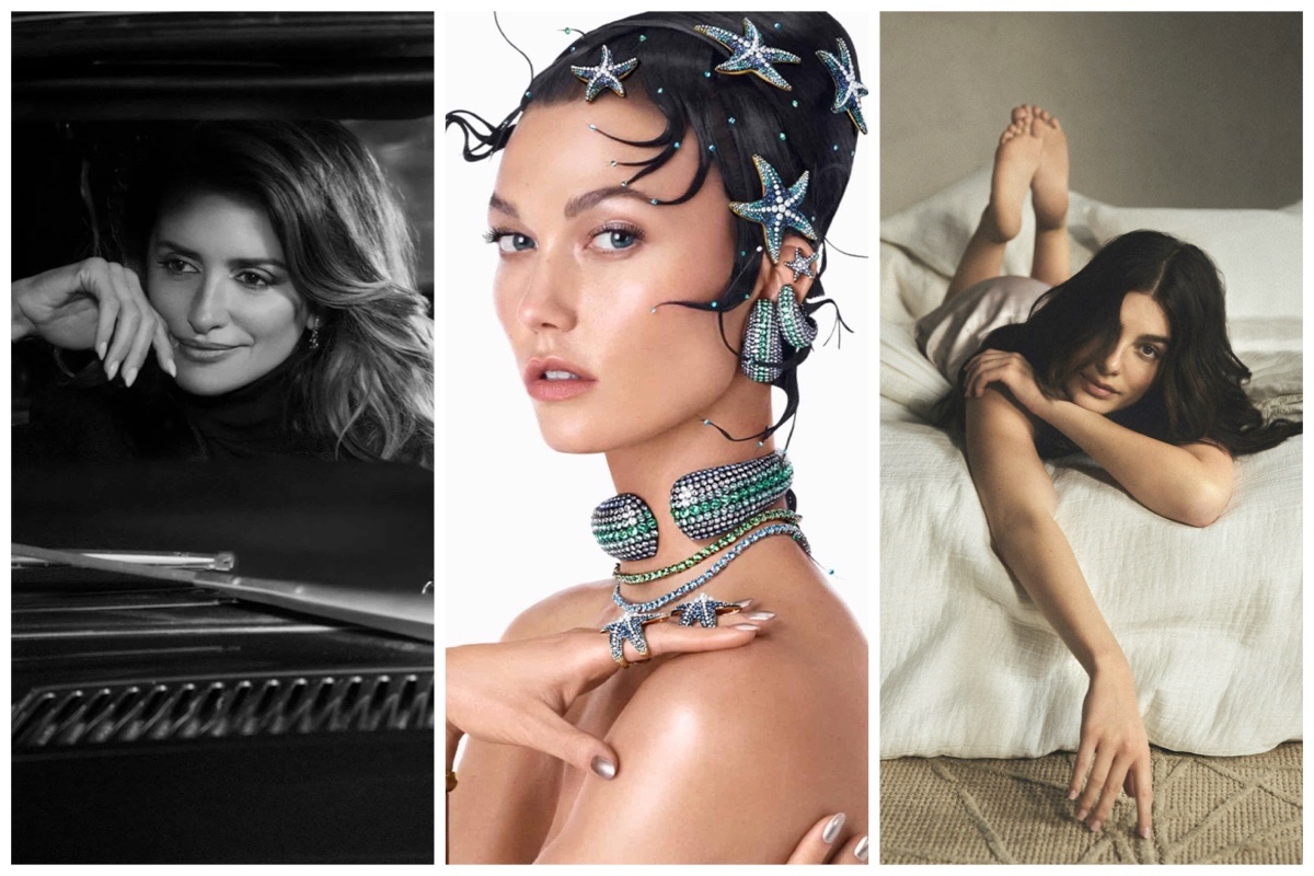 Week in Review: Penélope Cruz for Chanel Iconic handbag campaign, Karlie Kloss fronts Swarovski spring 2024 ad, and Camila Morrone for Calvin Klein Home.