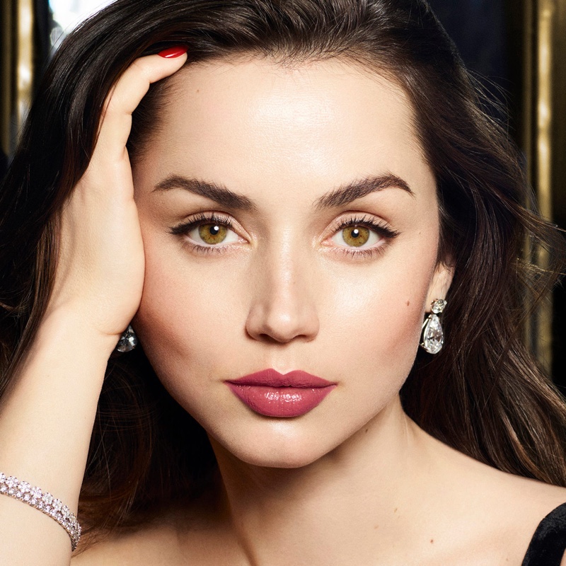 Ana de Armas Estee Lauder Diamond Serum Lipstick 2024 Ad