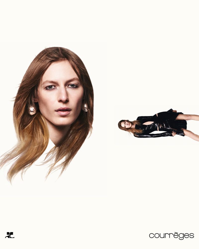 Julia Nobis fronts Courrèges' spring 2024 ad.