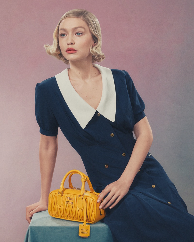 Gigi Hadid Miu Miu Handbag 2024 Ad Campaign