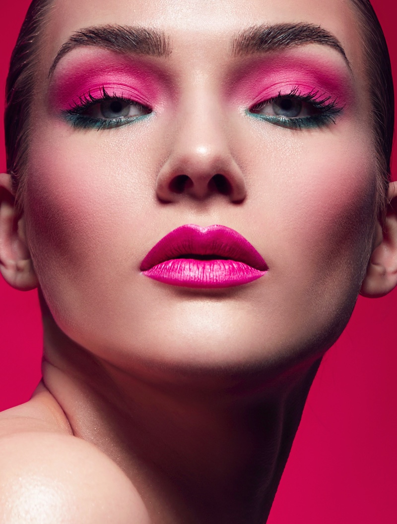 Neon Pink Fusion Makeup
