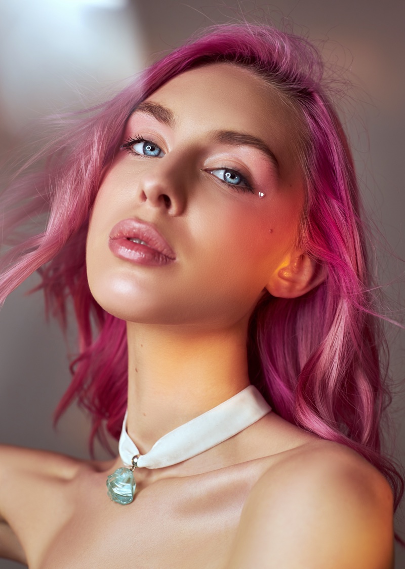 Pink Makeup Hair Look