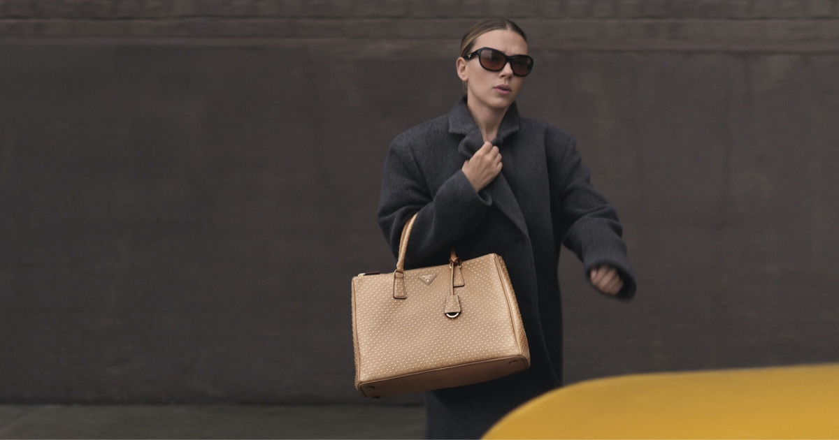 Scarlett Johansson Is On the Move in Prada Galleria Ad