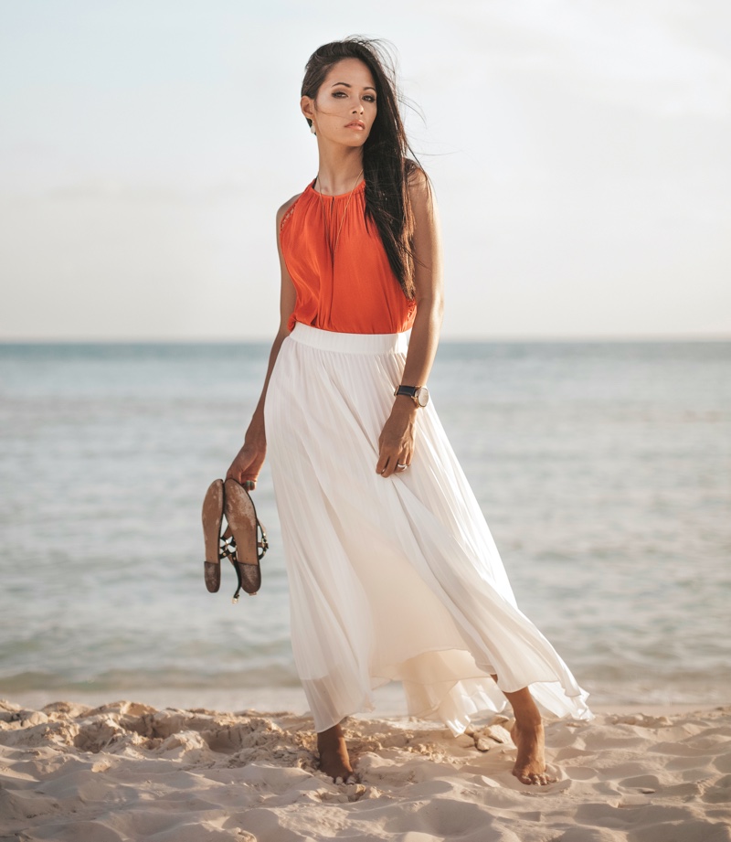 Top Skirt Beach Wedding Guest