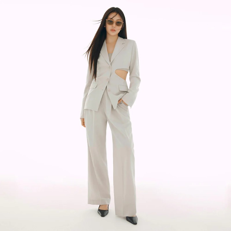 Hyein suits up for Carin's NewJeans, New Rhythm 2024 ad.