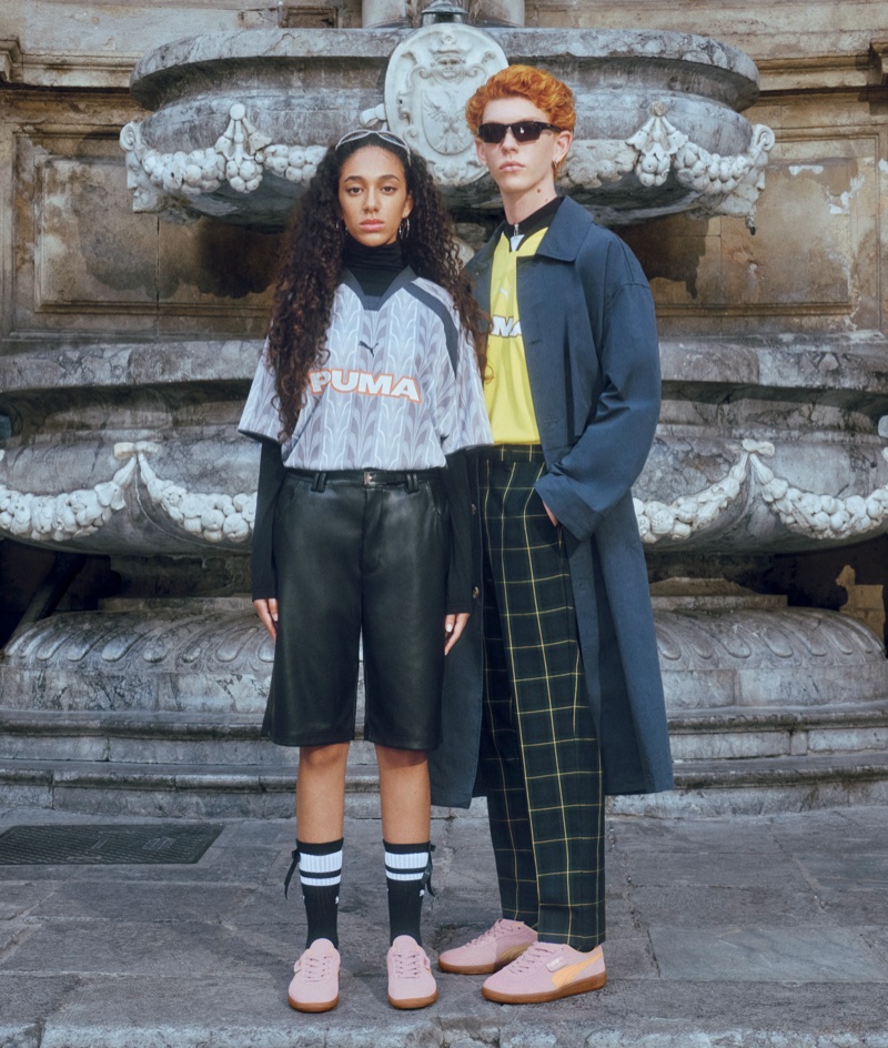 Embrace street style with high-fashion leather shorts for a unique ensemble.