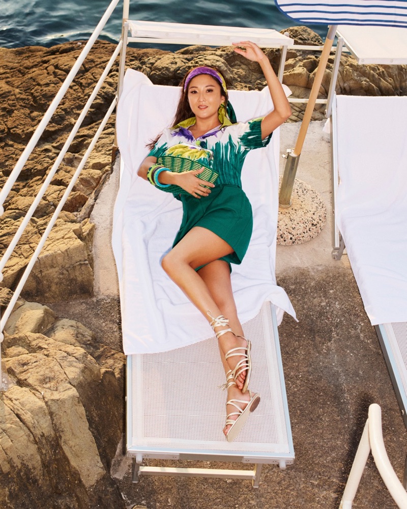 Ashley Park poses in the Weekend Max Mara Signature collection.