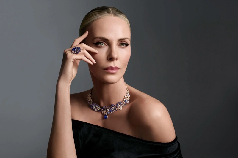 Charlize Theron poses in Dior High Jewelry 2025 campaign.