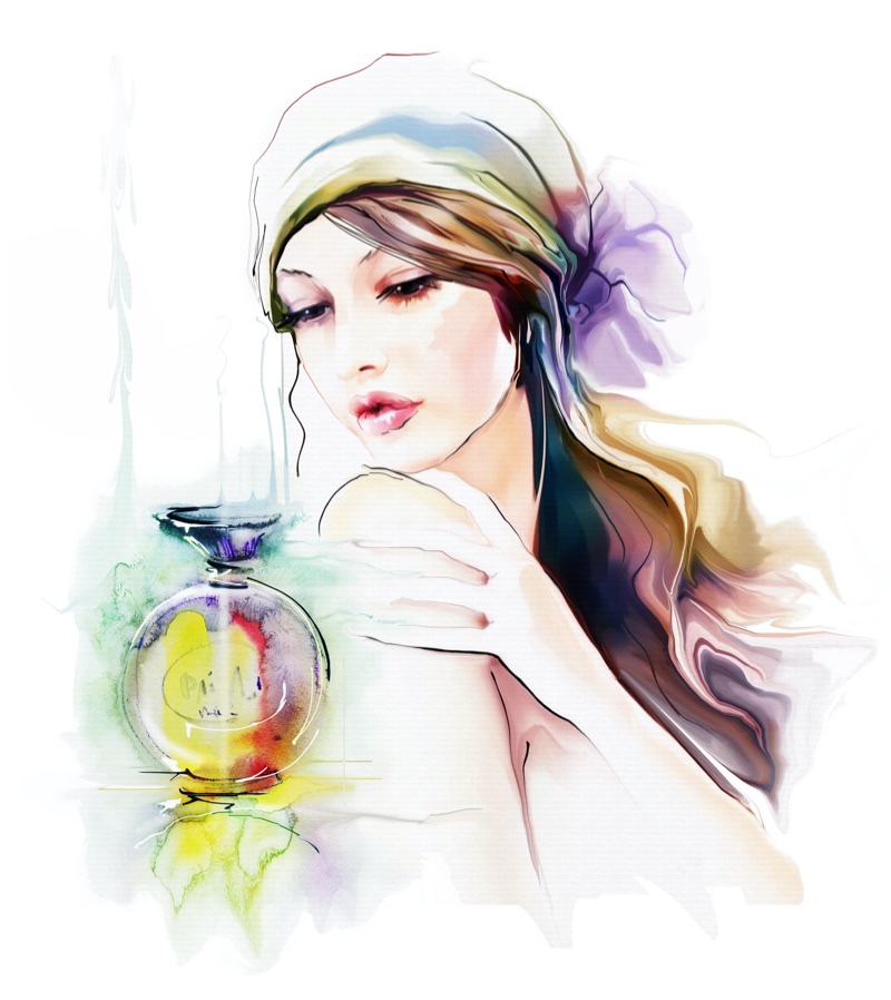 Fragrance Model Illustration