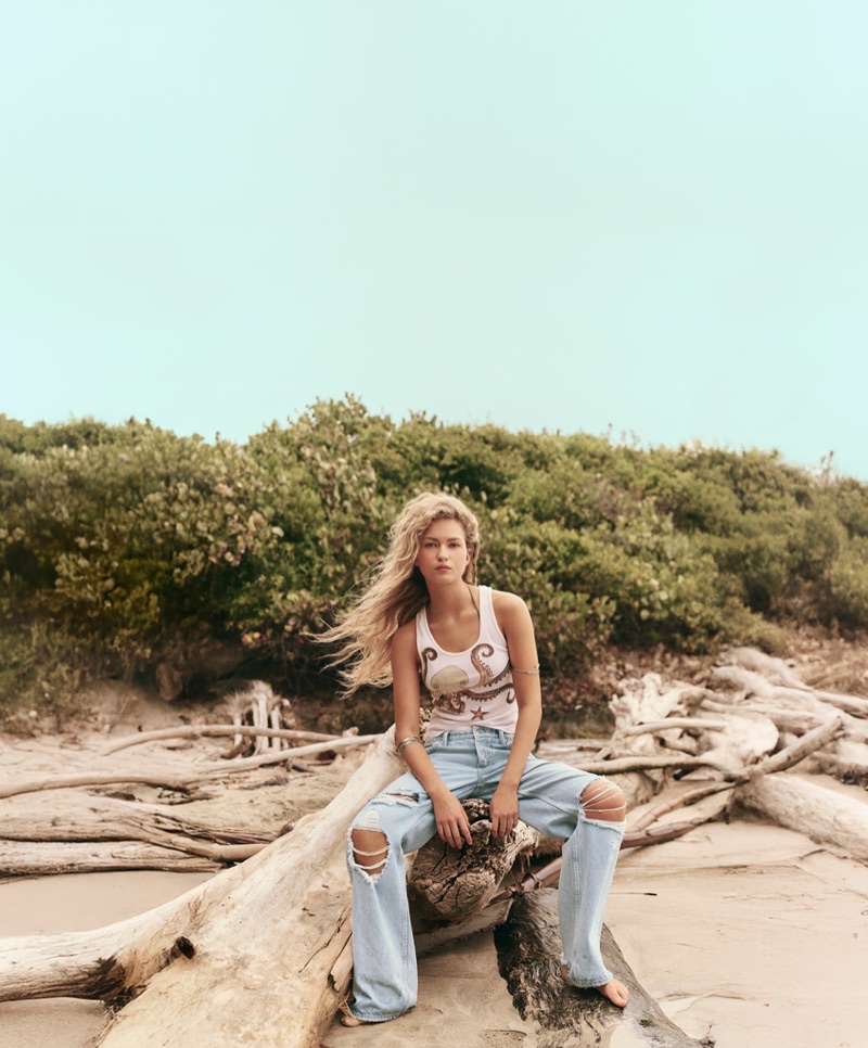 Devi Rae fronts Free People's summer 2025 catalog.