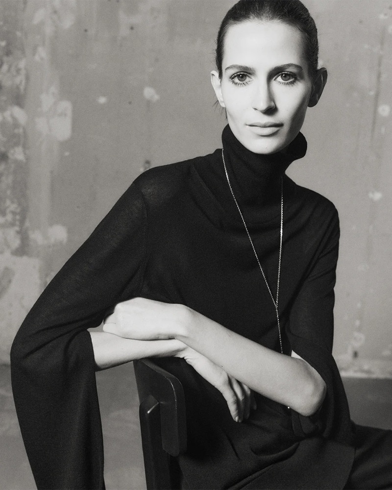 Jeanne Cadieu poses in TOTEME's summer 2025 campaign.