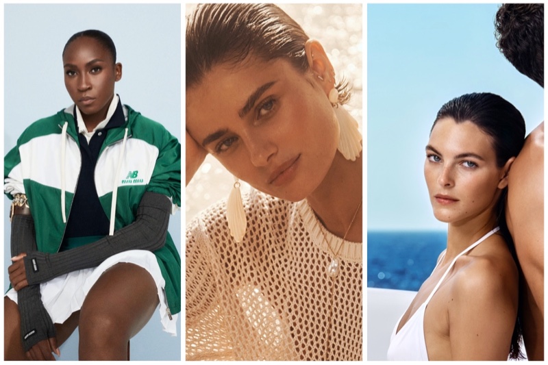 Week in Review: Coco Gauff for New Balance x Miu Miu, Taylor Hill fronts Victoria's Secret campaign, and Dolce & Gabbana Light Blue fragrance.