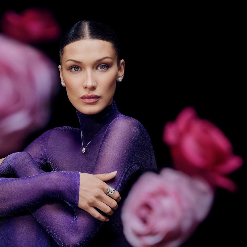 Bella Hadid stars in Chopard's L'Heure Du Diamant campaign.