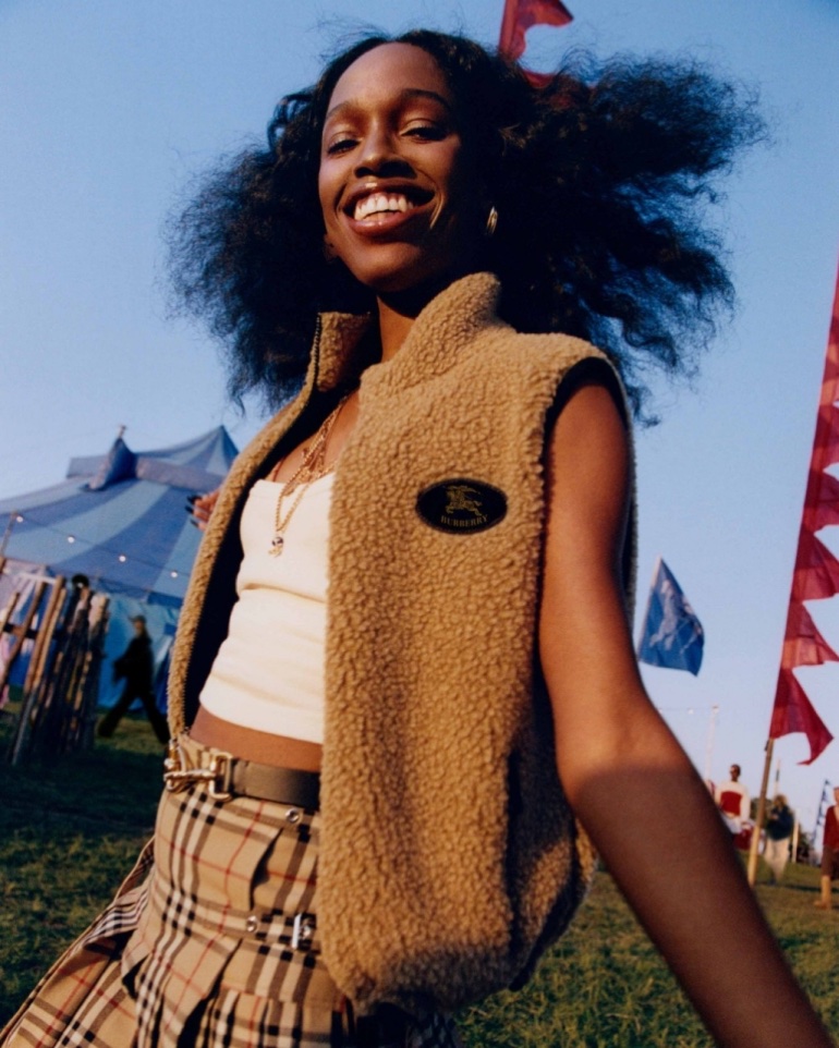 John Glacier appears in the Burberry Festival ad.