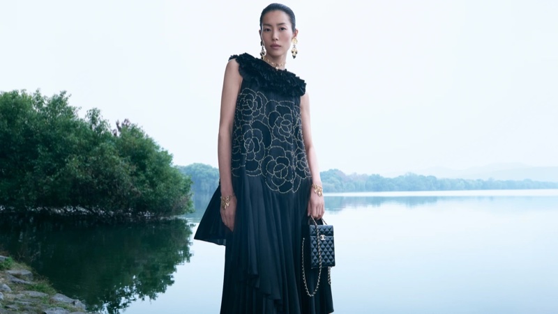 Liu Wen poses in Chanel's pre-fall 2025 campaign.
