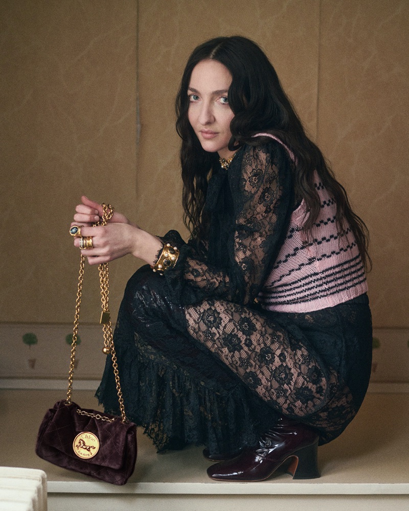 Tish Weinstock stars in Chloé's pre-fall 2025 collection.