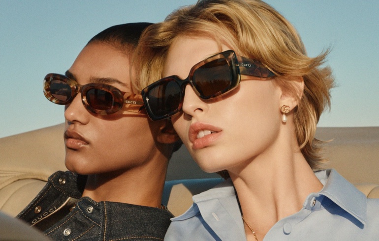 Ali Dansky and Karolina Spakowski front Gucci Eyewear's spring-summer 2025 campaign.