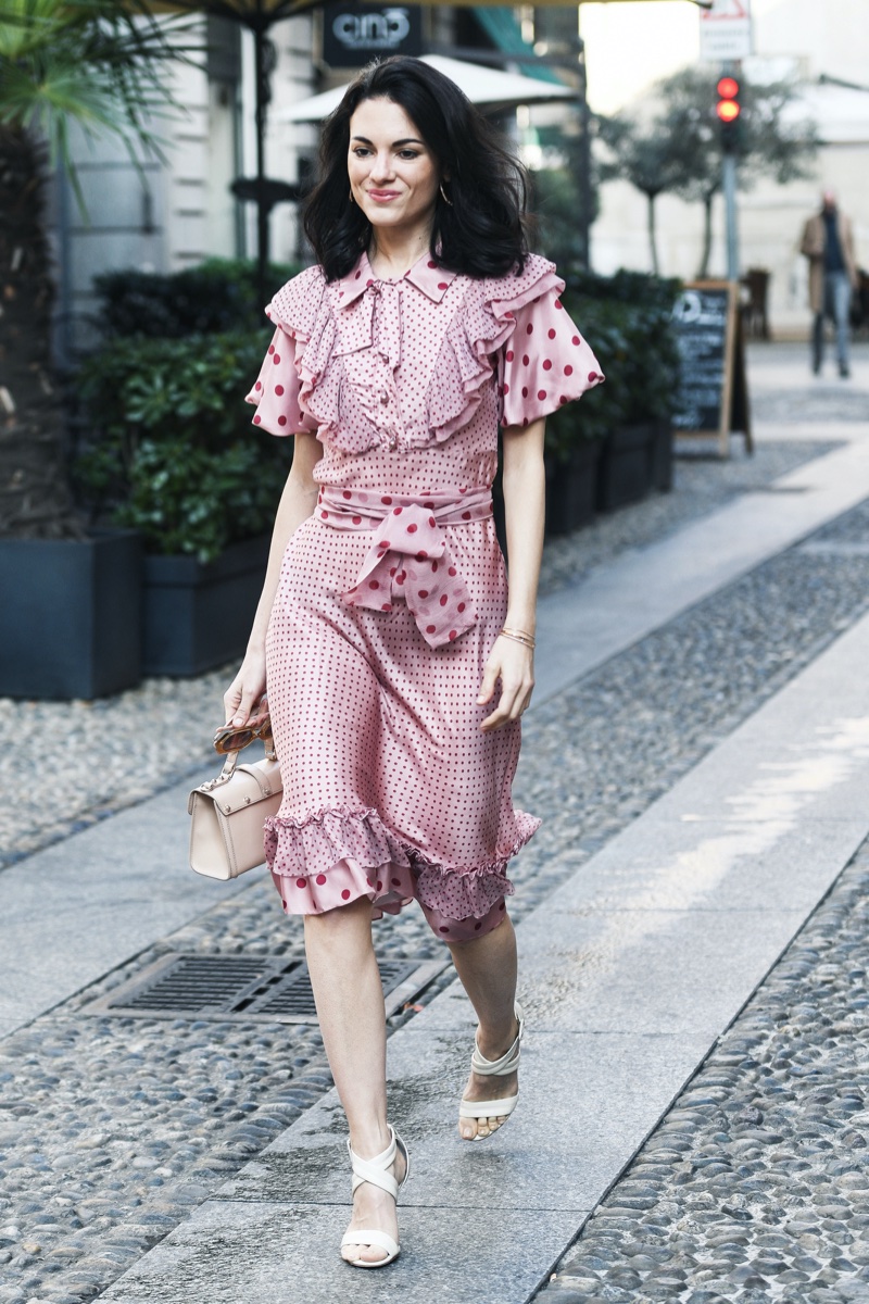 Pink Dress Street Style