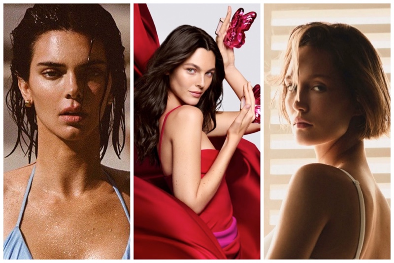 Week in Review: Kendall Jenner for Calzedonia, Vittoria Ceretti fronts Carolina Herrera La Bomba fragrance, and Calvin Klein Underwear summer 2025 collection.