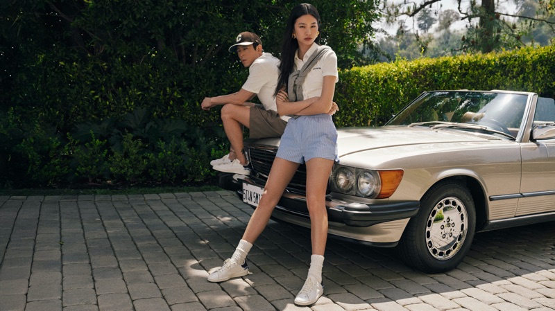 Hoyeon Jung fronts adidas Originals CLOT Stan Smith Beaded by Edison Chen campaign.