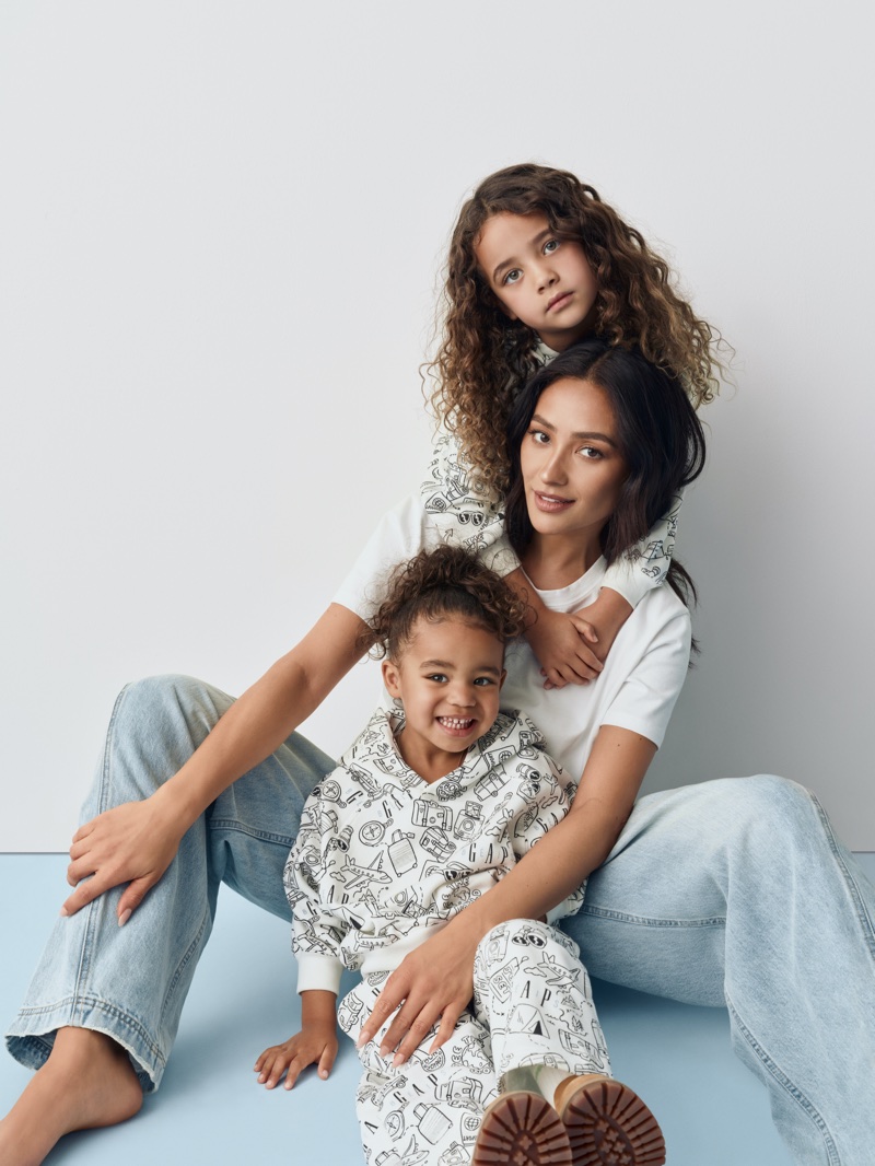 Shay Mitchell poses in Gap x BÉIS campaign.