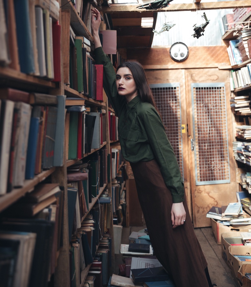 Librarian Outfit Skirt Blouse