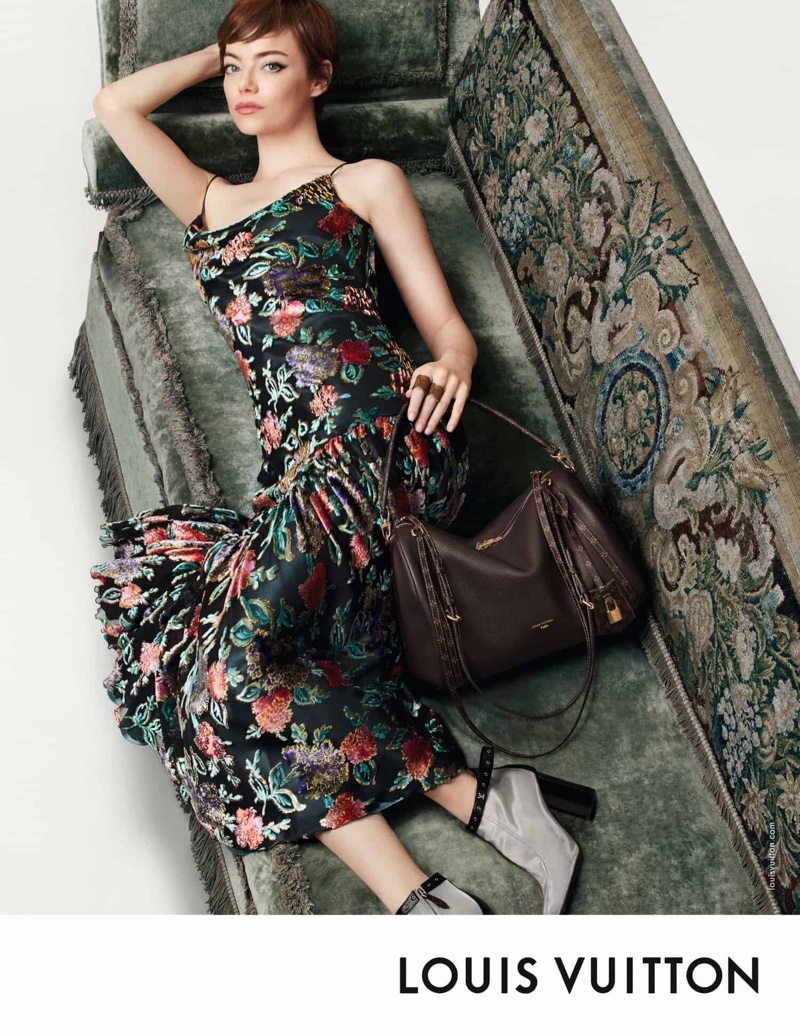 Emma Stone poses in Louis Vuitton's fall-winter 2025 campaign.