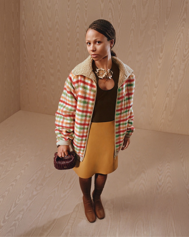 Myha’la Herrold appears in Miu Miu's fall-winter 2025 campaign.