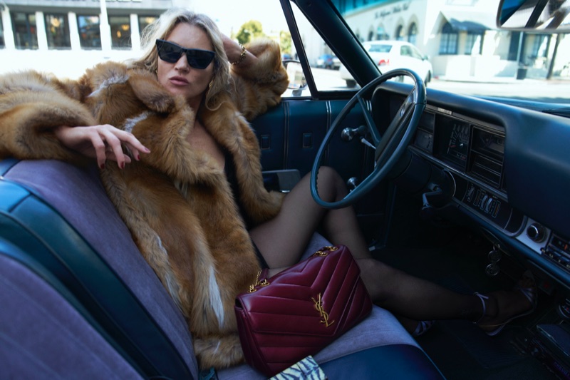 Kate Moss fronts Saint Laurent's fall 2025 campaign.