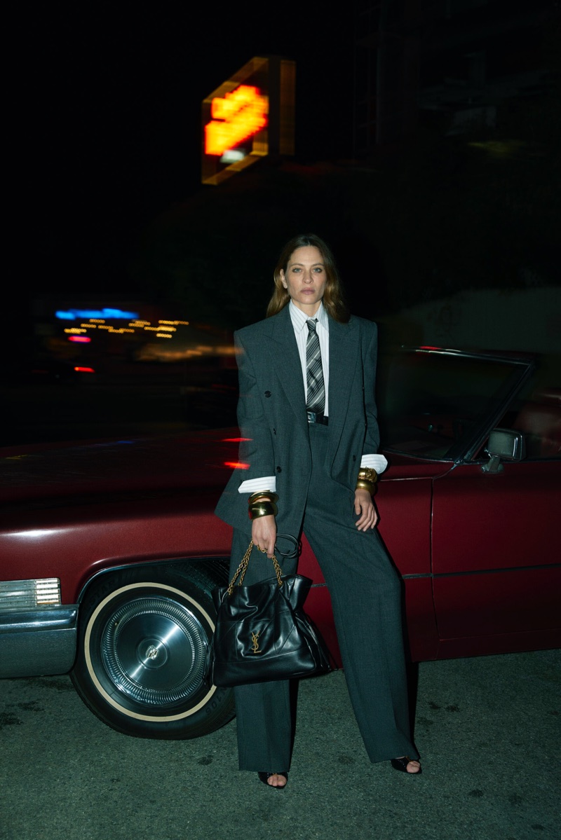Frankie Rayder fronts Saint Laurent's fall 2025 campaign.