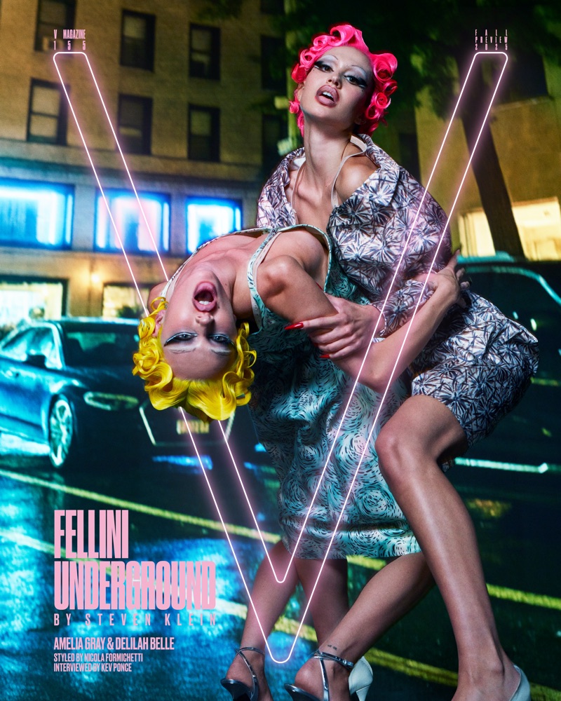 Amelia Gray & Delilah Belle fronts V Magazine V155 Fall 2025 cover. Photo: Image Courtesy of V Magazine / Steven Klein