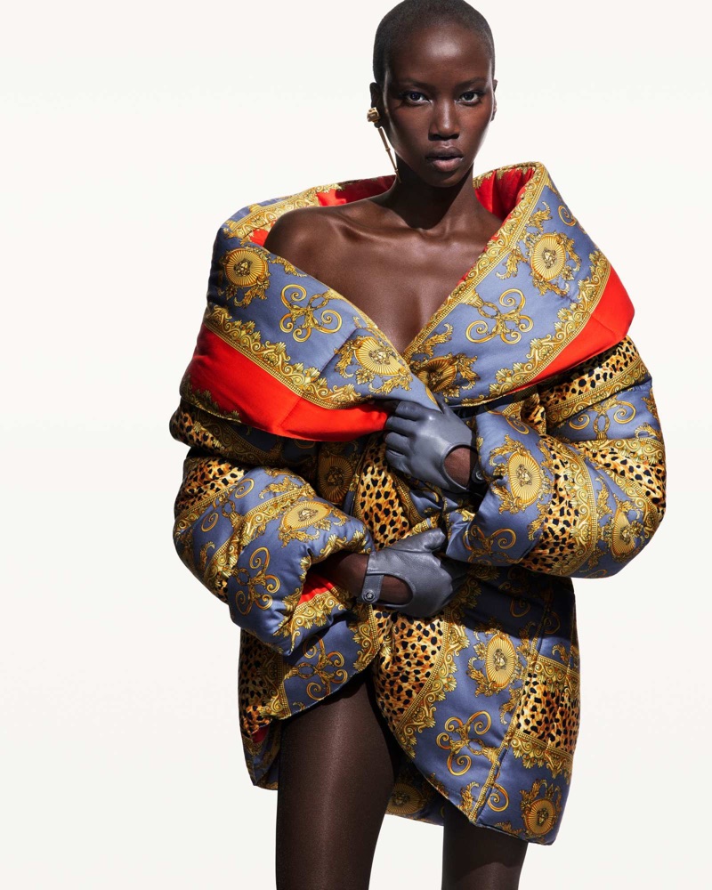 Anok Yai fronts Versace's fall-winter 2025 campaign.