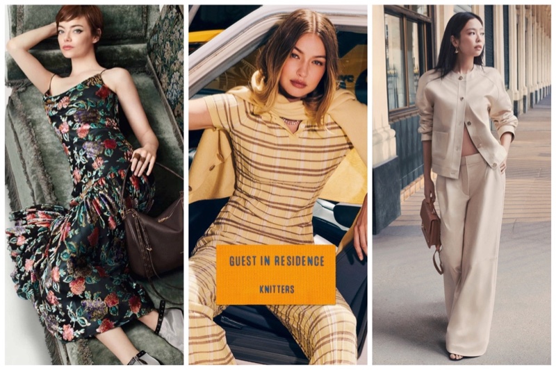 Week in Review: Emma Stone for Louis Vuitton's fall 2025 ad, Gigi Hadid fronts Guest in Resisdence pre-fall 2025, and Jennie for Chanel fall-winter 2025 pre-collection.