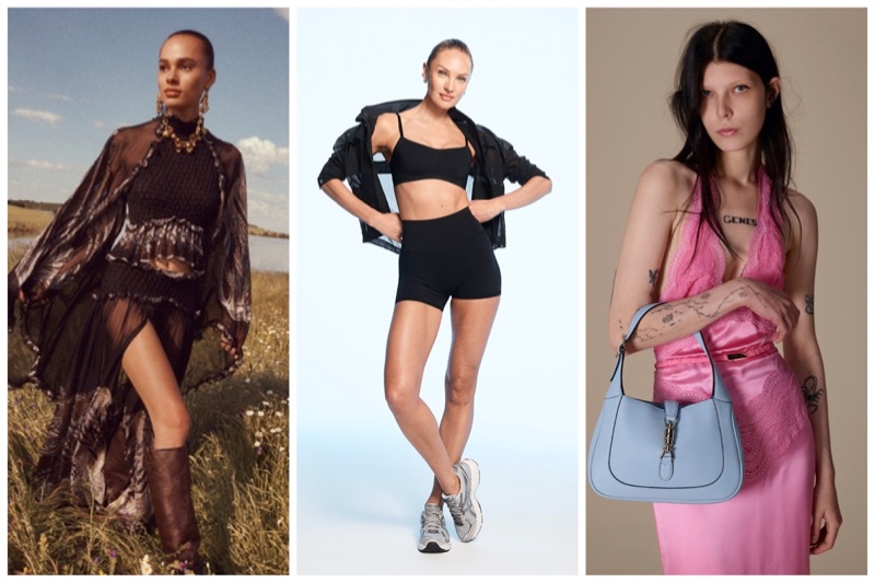 Week in Review: Zimmermann fall 2025 campaign, Candice Swanepoel fronts Victoria's Secret VSX ad, and Gucci fall 2025 campaign.