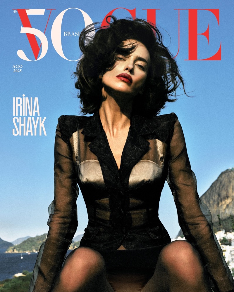 Irina Shayk graces the Vogue Brazil August 2025 cover.