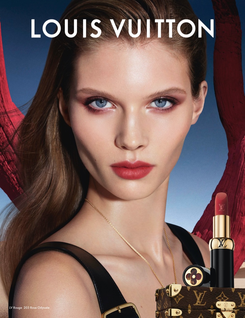 Ida Heiner poses in Louis Vuitton La Beauté Louis Vuitton campaign.
