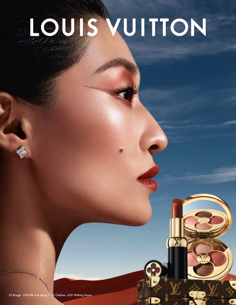 Chu Wong fronts Louis Vuitton La Beauté Louis Vuitton campaign.